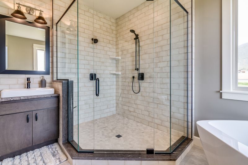 Elegant Bathroom with Frameless Glass Enclosure